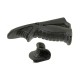 Angled Fore Grip With Thumb Stop  BK, The Ergonomic Positioning Grip is designed to improve handling comfort and control, offering a more natural and stable grip position during use